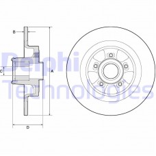 BG9133RSC DELPHI Гальмівний диск
