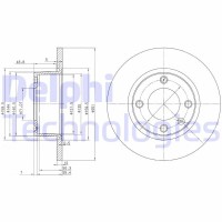 BG3367 DELPHI Гальмівний диск
