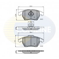CBP01308 COMLINE Комплект гальмівних колодок дисковий гальм