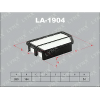 LA-1904 LYNXauto Повітряний фільтр