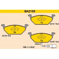 BA2155 BARUM Комплект гальмівних колодок дисковий гальм