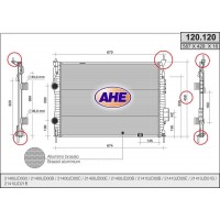 120.120 AHE Радіатор охолодження двигуна