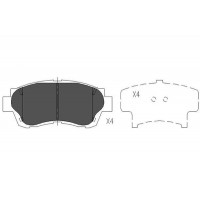 KBP-9042 KAVO PARTS Комплект гальмівних колодок дисковий гальм