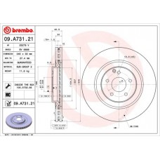 09.A731.21 BREMBO Гальмівний диск