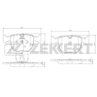 BS-1150 ZEKKERT Комплект гальмівних колодок дисковий гальм