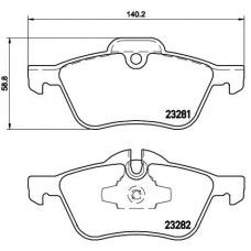 P 06 030 BREMBO Комплект гальмівних колодок дисковий гальм