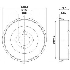 MBD271 MINTEX Гальмівний барабан