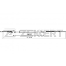 BZ-1093 ZEKKERT Тросик, cтояночный тормоз