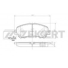 BS-2973 ZEKKERT Комплект гальмівних колодок дисковий гальм