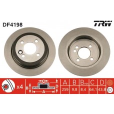DF4198 TRW Гальмівний диск