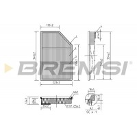FA0636 BREMSI Повітряний фільтр