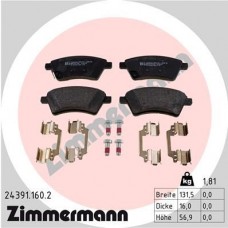 24391.160.2 ZIMMERMANN Комплект гальмівних колодок дисковий гальм