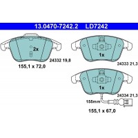 13.0470-7242.2 ATE Комплект гальмівних колодок дисковий гальм