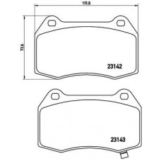 P 56 047 BREMBO КомплеК т гальмівних колодок, дискове гальмо