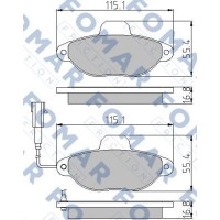 FO 861181 FOMAR Friction КомплеК т гальмівних колодок, дискове гальмо