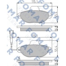 FO 861181 FOMAR Friction КомплеК т гальмівних колодок, дискове гальмо