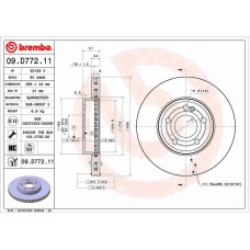 09.D772.11 BREMBO Гальмівний диск
