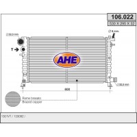 106.022 AHE Радіатор охолодження двигуна