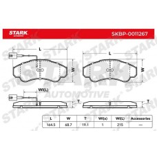 SKBP-0011267 Stark Комплект гальмівних колодок дисковий гальм