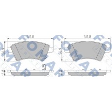 FO 926081 FOMAR Friction Комплект гальмівних колодок дисковий гальм