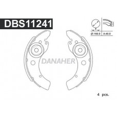 DBS11241 DANAHER Комплект гальмівних колодок