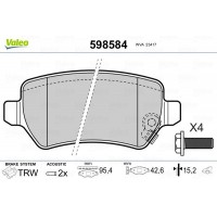 598584 VALEO Комплект гальмівних колодок дисковий гальм