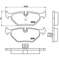 P 06 011 BREMBO Комплект гальмівних колодок дисковий гальм