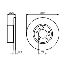 0 986 478 319 BOSCH Гальмівний диск