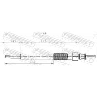 24642-004 FEBEST Свічка розжарювання