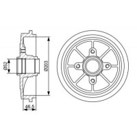 0 986 477 126 BOSCH Гальмівний барабан