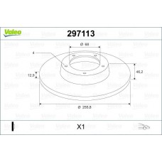 297113 VALEO Гальмівний диск