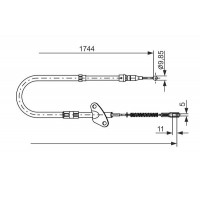 1 987 477 121 BOSCH Тросик, cтояночный тормоз