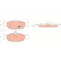 GDB1040 TRW Комплект гальмівних колодок дисковий гальм