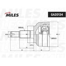 GA20134 MILES Шарнирный комплект, Привідний вал