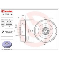 14.C016.10 BREMBO Гальмівний барабан