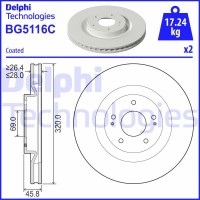 BG5116C DELPHI Гальмівний диск