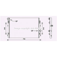 VN2398 AVA QUALITY COOLING Радіатор охолодження двигуна