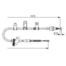 1 987 482 097 BOSCH Тросик, cтояночный тормоз