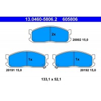 13.0460-5806.2 ATE КомплеК т гальмівних колодок, дискове гальмо