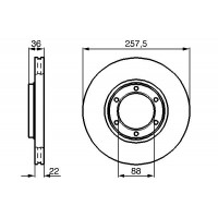 0 986 478 596 BOSCH Гальмівний диск