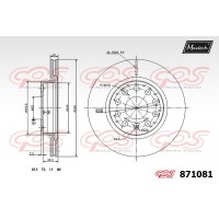 871081 MAXTECH Гальмівний диск