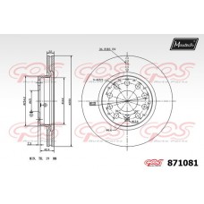 871081 MAXTECH Гальмівний диск