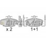 BP2360 BREMSI Комплект гальмівних колодок дисковий гальм