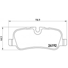 P 44 013 BREMBO КомплеК т гальмівних колодок, дискове гальмо