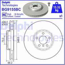 BG9155BC DELPHI Гальмівний диск