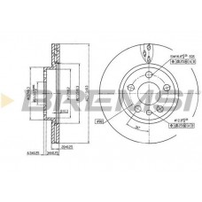 CD6842V BREMSI Гальмівний диск