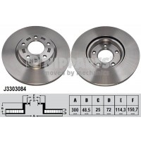 J3303084 NIPPARTS Гальмівний диск