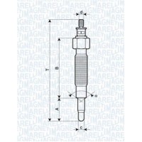 062900037304 MAGNETI MARELLI Свічка розжарювання