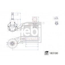 183100 FEBI BILSTEIN Наконечник поперечної кермової тяги
