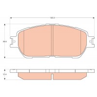 GDB3612 TRW Комплект гальмівних колодок дисковий гальм